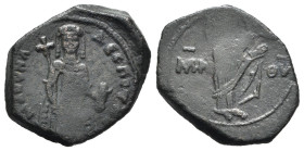 MANUELE I COMNENO (1143-1180). Tetarteron per Costantinopoli. AE (g 3,88). La Vergine stante a destra, in preghiera; manus Dei sopra. R/ Manuele stant...