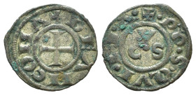 ANCONA. Repubblica (sec. XIII) Denaro. MI (g 0,63). Croce R/ Lettere CVS a triangolo. Biaggi 42. qSPL
