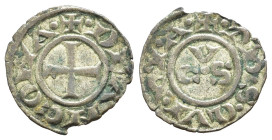 ANCONA. Repubblica (sec. XIII) Denaro. MI (g 0,64). Croce R/ Lettere CVS a triangolo. Biaggi 42. qSPL