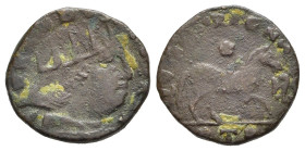 L'AQUILA. Ferdinando I d'Aragona (1458-1494). Cavallo. CU (g 2,28). Testa radiata a destra. R/ Cavallo a destra; rosetta sopra, aquila a destra; all'e...