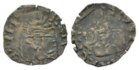 MACERATA. Stato Pontificio. Sisto IV (1471-1484). Picciolo. MI (g 0,34). Stemma sormontato da tiara e chiavi decussate. R/ Busto di S. Pietro con chia...
