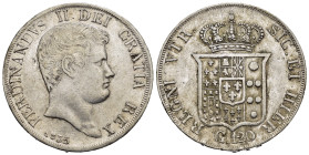 NAPOLI. Regno delle Due Sicilie. Ferdinando II (1830-1859). Piastra 1835 "da 120 grana del 1° tipo" Ag. Gig. 59. Magl. 540. NC. BB+