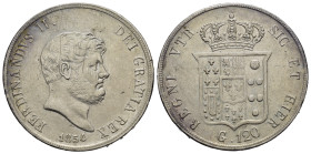 NAPOLI. Regno delle Due Sicilie. Ferdinando II (1830-1859). Piastra 1854 "da 120 grana del 6° tipo" Ag. Gig. 85. Magl. 564. C. BB+