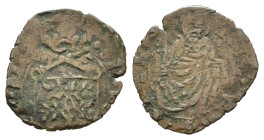 ROMA ? (Macerata o Viterbo ?). Stato Pontificio. Sisto IV (1471-1484). Picciolo. MI (g 0,67). Stemma sormontato da tiara e chiavi decussate. R/ Busto ...