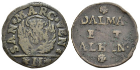 VENEZIA. Monetazione per la Dalmazia e l'Albania (1684-1691). Gazzetta. CU (g 6,48). Leone in soldo; all'esergo, II tra due rosette. R/ Leggenda su tr...