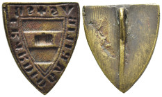 Sigillo Medievale a forma di scudo, c. XIII-XIV secolo (g 11,85). + SB ERARDI D GARILIBVS. BB