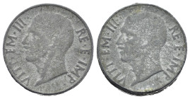 Regno d'Italia. Gettone / moneta da baro, con testa di Vittorio Emanuele III al D/ e al R/ (4,56 g)