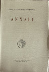 AA.VV. Istituto Italiano di Numismatica. Annali 5-6. Roma, 1958-1959. Brossura ed. pp. 377, tavv. 16 in b/n. Indice: - BREGLIA L. Lunga storia di un v...