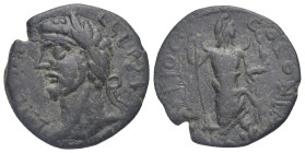 Pisidia. Antioch. Septimius Severus, 193-211. Assarion. Circa AD 202 (Bronze, 21.35 mm, 4.60 g). IMP C[AES] - L SEPT SE[V AVG], Laureate head left. Re...