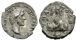 Cappadocia. Caesarea-Eusebia. Antonius Pius, 138-161. Drachm. AD 139 (Silver, 17.77 mm, 2.88 g). AYTOKP ΑΝΤWΝΕΙ - ΝΟC CΕΒΑCΤΟC, Bare head right. Rev. ...