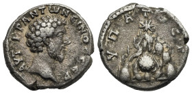 Cappadocia. Caesarea-Eusebia. Marcus Aurelius, 161-180. Didrachm. Circa AD 161-166 (Silver, 20.53 mm, 6.57 g). AYTOKP ANTωΝЄΙΝΟC CЄB, Bare head right....