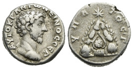 Cappadocia. Caesarea-Eusebia. Marcus Aurelius, 161-180. Didrachm. Circa AD 161-166 (Silver, 20.1 mm, 6.51 g). AYTOKP ANTωΝЄΙΝΟC CЄB, Bare headed and c...