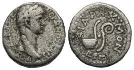 Seleucis and Pieria. Antioch. Nero, 54-68. Didrachm. AD 56-57 - year 3 (Silver, 19.89 mm, 6.91 g). ΝΕΡΩΝΟΣ ΚΑΙΣ - ΑΡΟΣ ΣΕΒΑΣΤ, Laureate head right. Re...