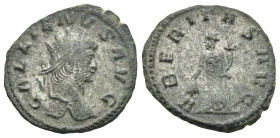Gallienus, 253-268. Antoninianus. Rome. AD 264-267 (Bronze, 21.21 mm, 3.76 g). GALLIENVS AVG, Radiate head right. Rev. VBERITAS AVG, Uberitas standing...