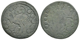 Italy. Firenze. Mercantile Token. Time of Cosimo I de' Medici, 1536-1574 (Copper, 23.84 mm, 3.27 g). Lion of Saint Mark facing left. Rev. Androcles an...