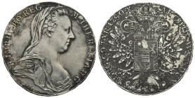 Austria. Vienna. Maria Theresa, 1740-1780. Restrike "1780" Thaler. 1853-today (Silver, 41.49 mm, 27.99 g). Bust of Maria Theresa right. Rev. Crowned i...