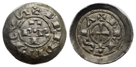 Italy. Brescia. Comune, 1186-1337. Denaro Scodellato, struck in the name of Holy Roman Emperor Federico I Barbarossa. Circa 1186-1249 (Silver, 16.49 m...