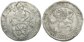 Netherlands. West Friesland Province. Lion Daalder. 1642 (Silver, 40.18 mm, 26.90 g). MO ARG PRO CON - FOE BELG WES, Helmeted knight standing left wit...