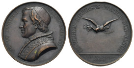 Italy. Papal States. Pius IX (1846-1878). Medal. 1850. For the Pope's return to Rome. Opus: R. Gayrard (Bronze, 59.7 mm, 92.59 g). PIO IX PONTIFICI - ...