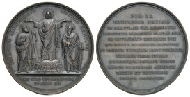 Italy. Papal States. Pius IX (1846-1878). Large Medal. 1867. For the 18th centenary of the martyrdom of Saints Peter and Paul. Opus: C. Voigt (Silvere...