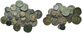 Large lot of approx. 24 Greek and Roman Coins (Bronze and Silver). Circa 3rd century BC - 4th century AD. Lot sold as seen - no returns.