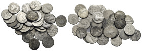 Large lot of approx. 30 Roman Republican silver denarii. Circa 2nd–1st centuries BC. Overall condition: Fine to Good Fine. Lot sold as seen – no retur...