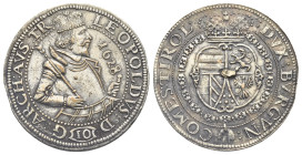 Study Forgeries. The Holy Roman Empire. Leopold V Archduke of Austria, 1619-1632. Austrian "10 Kreuzer". 19th century (Silver, 28.81 mm, 6.61 g). Crow...