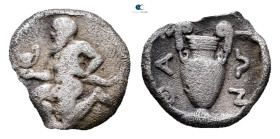 Islands off Thrace. Thasos circa 412-404 BC. Trihemiobol AR