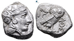 Attica. Athens circa 355-294 BC. Athenian “Profile Eye” Tetradrachm, ca. 355–294 BC
A timeless classic - this later issue preserves the iconic archaiz...