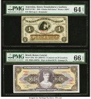 Argentina Banco Oxandaburu y Garbino 4 Reales Bolivianos 1869 Pick S1781r Remainder PMG Choice Uncirculated 64 EPQ. Brazil Banco Central 5 Centavos on...