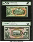 Bolivia Banco Central 5; 100 Bolivianos 20.7.1928 Pick 120a; 125a Two Examples PMG Gem Uncirculated 65 EPQ; Choice Uncirculated 64 EPQ. 

HID098012420...