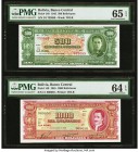 Bolivia Banco Central 500; 1000 Bolivianos 20.12.1945 Pick 148; 149 Two Examples PMG Gem Uncirculated 65 EPQ; Choice Uncirculated 64 EPQ. 

HID0980124...