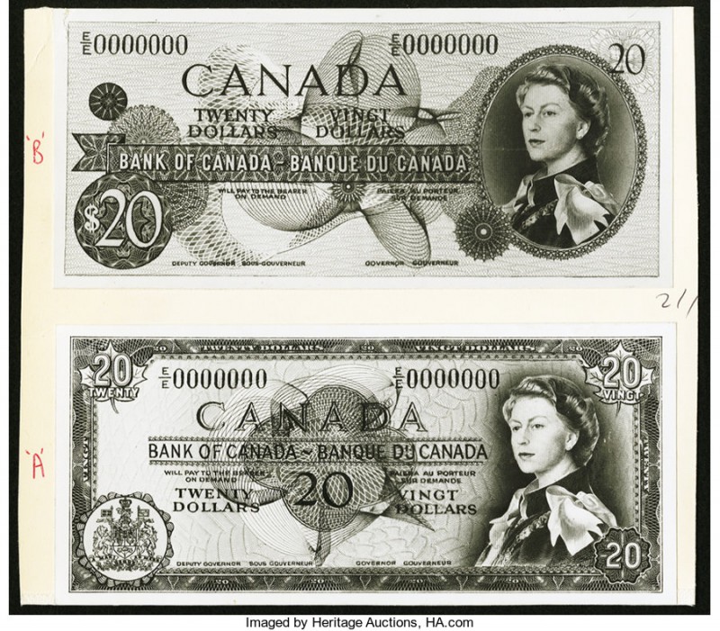 Canada Bank of Canada $20 1963 BC-UNL Two Photographic Essay's About Uncirculate...