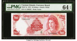 Cayman Islands Currency Board 10 Dollars 1974 (ND 1981) Pick 7a PMG Choice Uncirculated 64 EPQ. 

HID09801242017