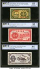 China Sino-Scandinavian Bank, Tientsin 10 Cents; 1 Yuan; 50 Cents 1925; 1939; ND (ca. 1940 Pick S595; S1420 S1658 Three Examples PCGS Choice About Unc...