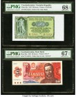Czechoslovakia Socialist Republic; State Bank 50 Korun 1953; 1987 Pick 85a; 96a Two Examples PMG Superb Gem Unc 68 EPQ; Superb Gem Unc 67 EPQ. 

HID09...