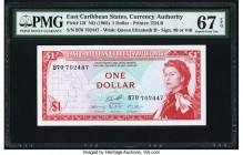 East Caribbean States Currency Authority 1 Dollar ND (1965) Pick 13f PMG Superb Gem Unc 67 EPQ. 

HID09801242017