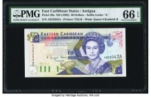 East Caribbean States Central Bank, Antigua 50 Dollars ND (1993) Pick 29a PMG Gem Uncirculated 66 EPQ. 

HID09801242017