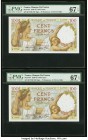 France Banque de France 100 Francs 9.1.1941 Pick 94 Two Consecutive Examples PMG Superb Gem Unc 67 EPQ. 

HID09801242017