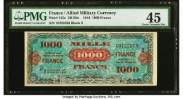 France Allied Military Currency 1000 Francs 1944 Pick 125c PMG Choice Extremely Fine 45. 

HID09801242017