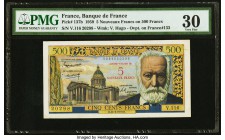 France Banque de France 5 Nouveaux Francs on 500 Francs 12.2.1959 Pick 137b PMG Very Fine 30. Staple holes.

HID09801242017