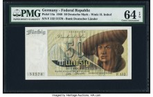 Germany Federal Republic 50 Deutsche Mark 9.12.1948 Pick 14a PMG Choice Uncirculated 64 EPQ. 

HID09801242017