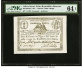 Italy Italian States 1 1/2; 7; 8 Paoli 1798 Pick S534; S537; S538 Three Examples PMG Choice Uncirculated 64 Net, tape repair; Choice Uncirculated 63; ...