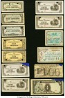 A Circulated Assortment from France, Japan, Philippines, and Russia Along with Japanese Invasion Money and 1 United States Military Payment Certificat...