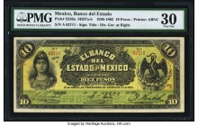 Mexico Banco Del Estado De Mexico 10 Pesos 1.1.1898 Pick S330a M397 PMG Very Fine 30. 

HID09801242017