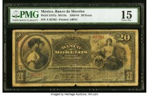 Mexico Banco de Morelos 20 Pesos 14.8.1903 Pick S347a M419a PMG Choice Fine 15. Minor repairs.

HID09801242017