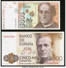 Spain Banco de Espana 5000 Pesetas 23.10.1979 (1982) Pick 160; 12.10.1992 (1996) Pick 165 Crisp Uncirculated. 

HID09801242017
