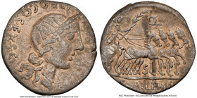 C. Annius T.f. T.n. and L. Fabius L.f. Hispaniensis (ca. 82-81 BC). AR denarius (17mm, 3.94 gm, 10h). NGC VF 5/5 - 2/5, scuffs, edge cut. Rome. C•ANNI...