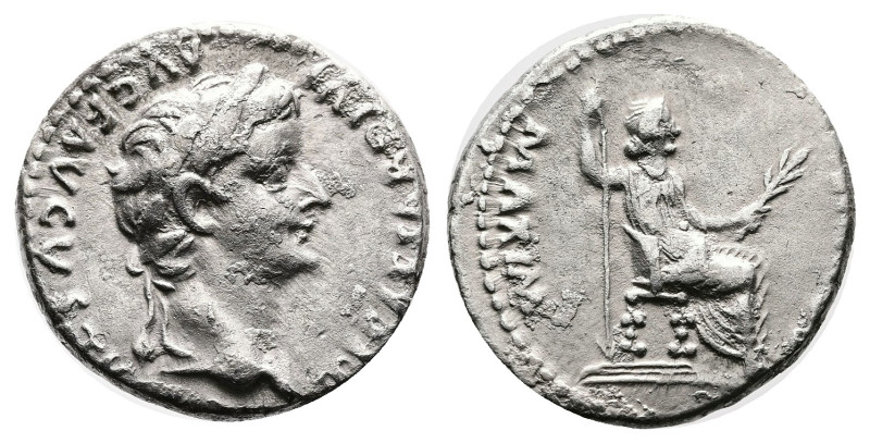 Roman Imperial. Tiberius. Lyons. AD 14-37. Silver Denarius (18,30 mm. 3,54 g.). ...