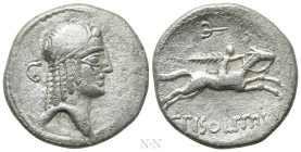 EASTERN EUROPE. Imitations of Roman Republican. Eravisci (Mid-late 1st century BC). Denarius. Imitating C. Piso L.f. Frugi (61 BC)